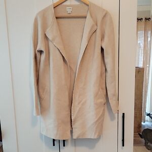 J. Crew Factory Tan Open Front Cardigan